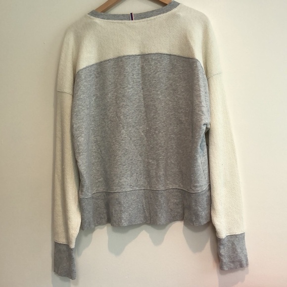 CHAMPION Sweatshirt crewneck with woven sleeves Womens large - Picture 8 of 8